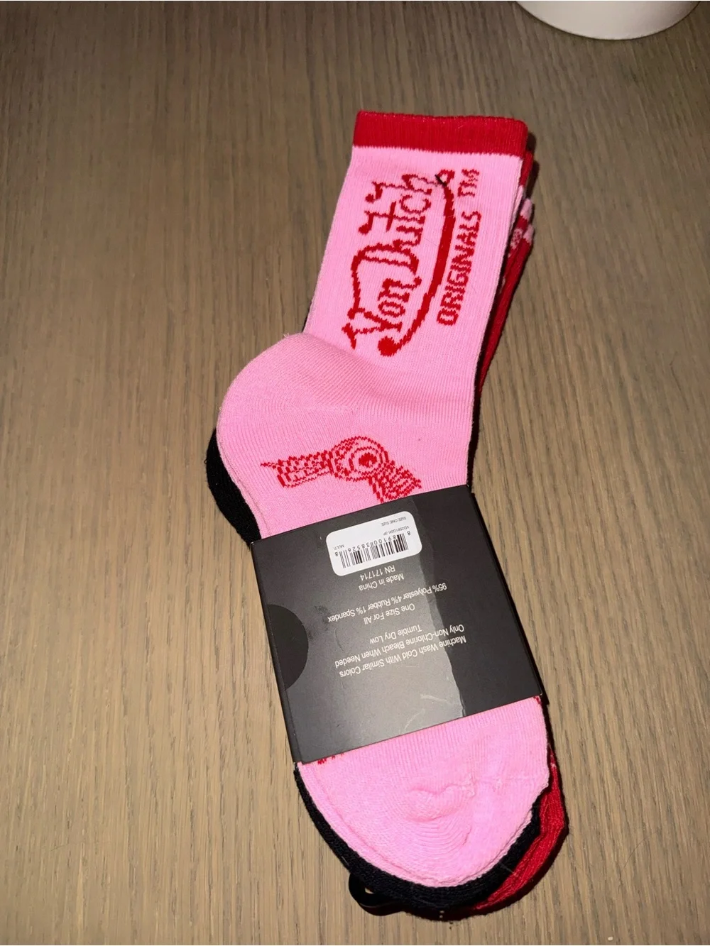 Von Dutch 3 pack of Quarter Socks Brand new pink black and red